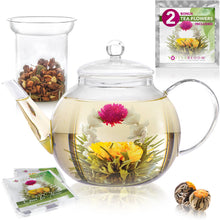 Load image into Gallery viewer, Teabloom Stovetop & Microwave Safe Glass Teapot