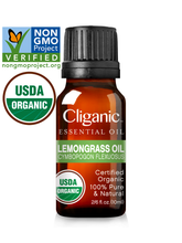Load image into Gallery viewer, Cliganic - Essential Oils Singles - Organic Lemongrass Oil: 1oz