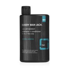 Load image into Gallery viewer, Every Man Jack Anti Dandruff Shampoo+Conditioner-Natural Menthol 13.5 fl oz