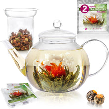 Load image into Gallery viewer, Teabloom Stovetop &amp; Microwave Safe Glass Teapot
