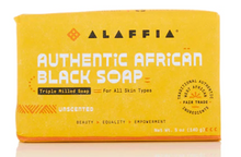 Tải hình ảnh vào trình xem Thư viện, Alaffia African Black Soap Bar-Unscented 3oz
