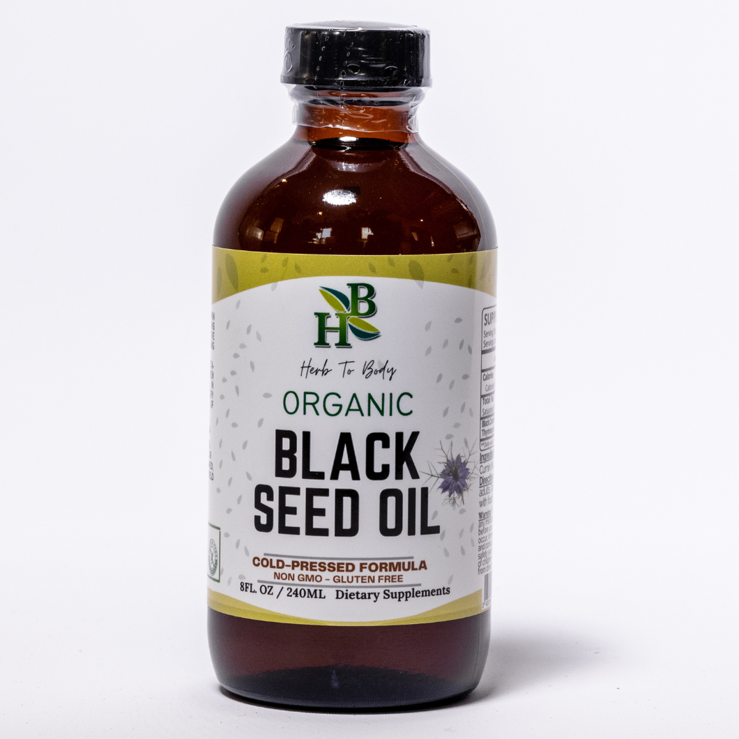 Herb To Body Organic Black Seed Oil: 8oz