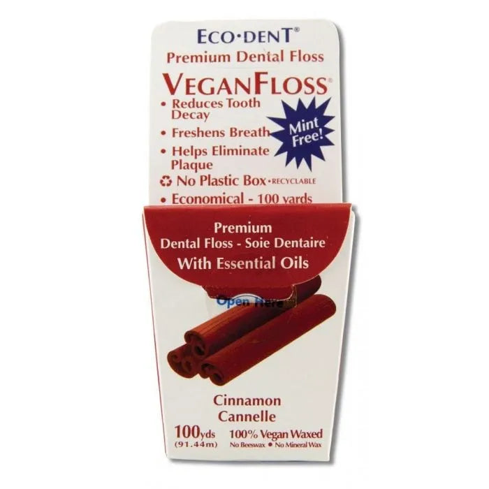 Eco Dent Gentle Vegan Floss-100yd-Cinnamon