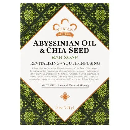 Nubian Heritage Bar Soap-Abyssinian Oil & Chia Seed