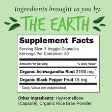 將圖片載入圖庫檢視器 Happy Healthy Hippie Extra Strength Organic Ashwagandha with Organic Black Pepper
