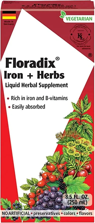 Floradix Iron+Herbs Liquid Supplement (8.5oz)
