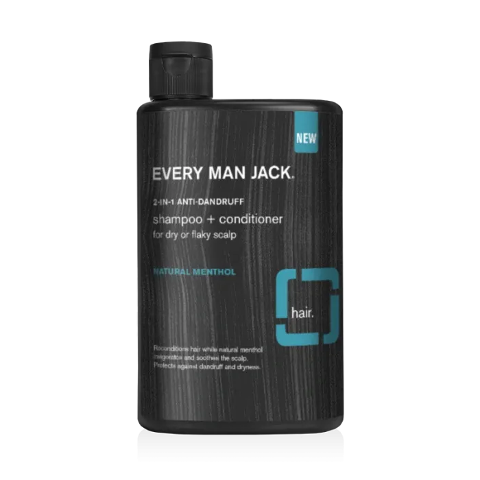 Every Man Jack Anti Dandruff Shampoo+Conditioner-Natural Menthol 13.5 fl oz