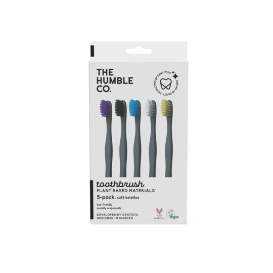 The Humble Co Plant Based Toothbrush-5pk