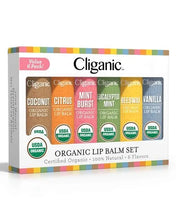 Load image into Gallery viewer, Cliganic Organic Lip Balm Set 6pk
