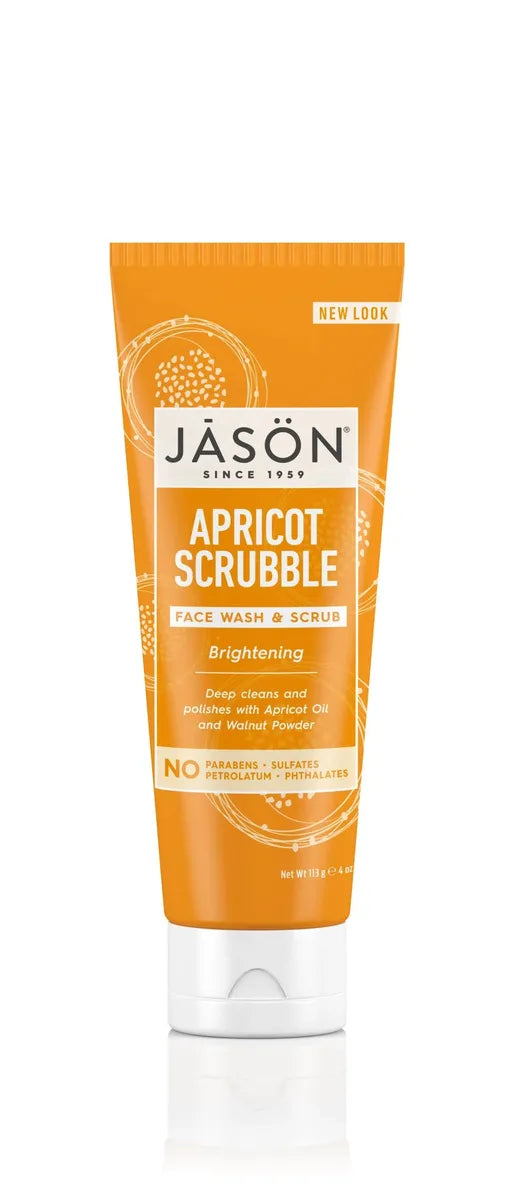 Jason Brightening Apricot Face Wash & Scrub 4oz